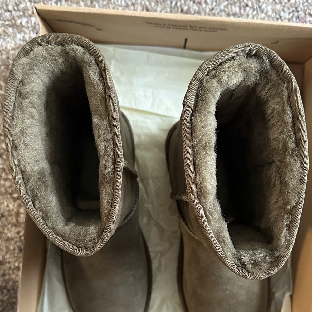 Ugg boots Classic Suede Shearling Boots - Olive - Picture 14 of 14